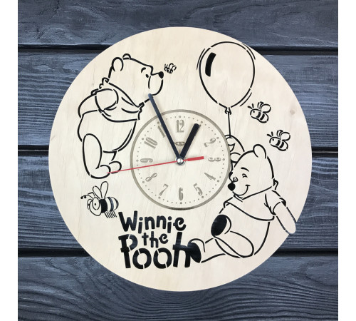 Children's wooden wall clock "Winnie the Pooh"