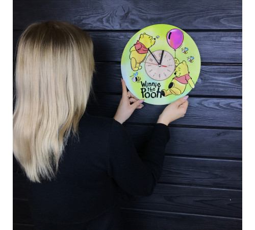 Children's colorful wooden wall clock "Winnie the Pooh"