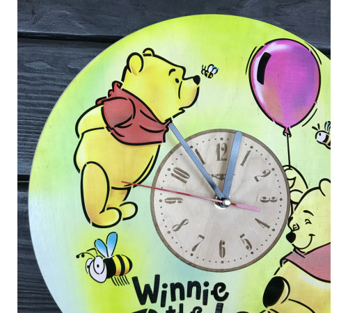 Children's colorful wooden wall clock "Winnie the Pooh"