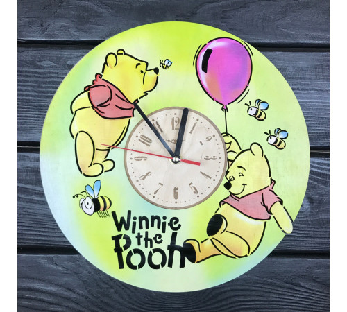 Children's colorful wooden wall clock "Winnie the Pooh"