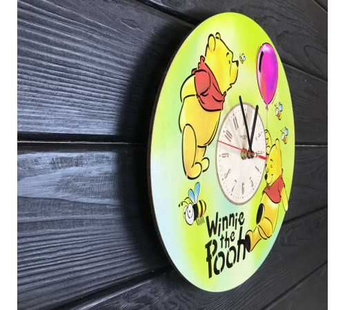 Children's colorful wooden wall clock "Winnie the Pooh"
