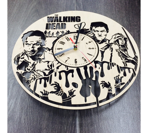 Wall clock with an original design from "The Walking Dead"