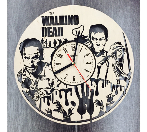 Wall clock with an original design from "The Walking Dead"