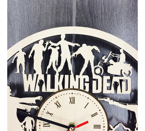 Silent Wooden Wall Clock "The Walking Dead"