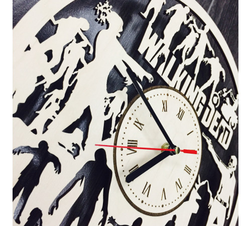 Silent Wooden Wall Clock "The Walking Dead"