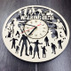 Silent Wooden Wall Clock "The Walking Dead"