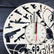 Wooden wall clock "Deadpool".