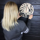 Wooden wall clock "Deadpool".