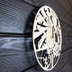 Wooden wall clock "Deadpool".