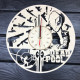 Wooden wall clock "Deadpool".