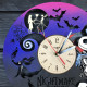 Colorful wooden wall clock "Nightmare before Christmas"