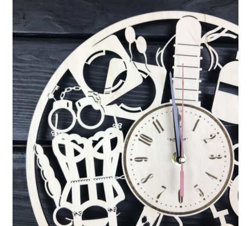 Designer wall clock 18+ "For Two"
