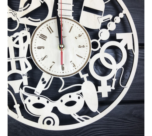 Designer wall clock 18+ "For Two"