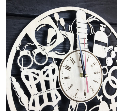 Designer wall clock 18+ "For Two"