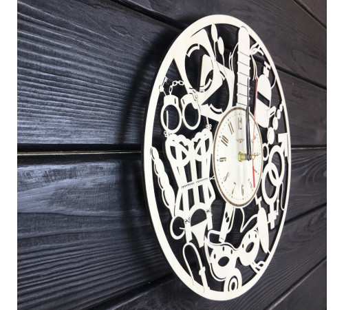 Designer wall clock 18+ "For Two"