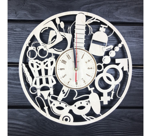 Designer wall clock 18+ "For Two"