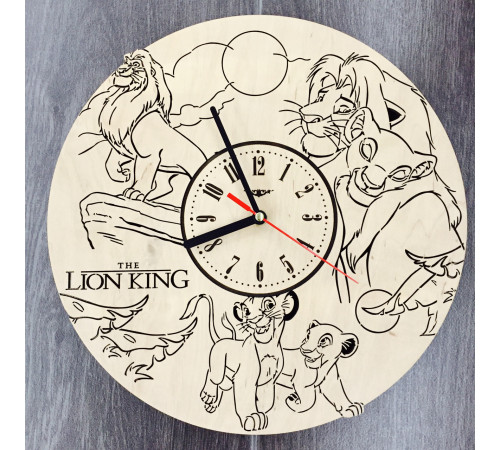 Children's wooden wall clock "The Lion King"