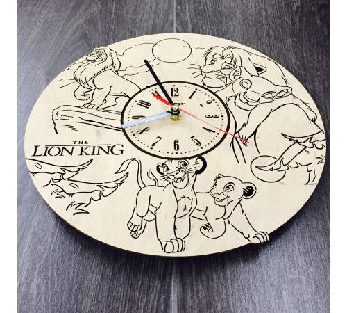 Children's wooden wall clock "The Lion King"
