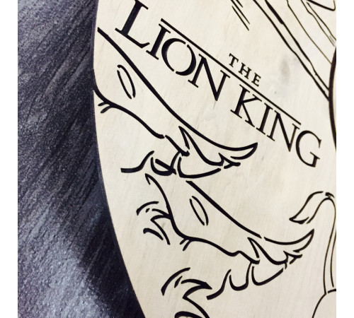 Children's wooden wall clock "The Lion King"