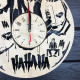 Round wall clock with a designer dial "Joker"