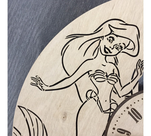 Children's wall clock "The Little Mermaid"