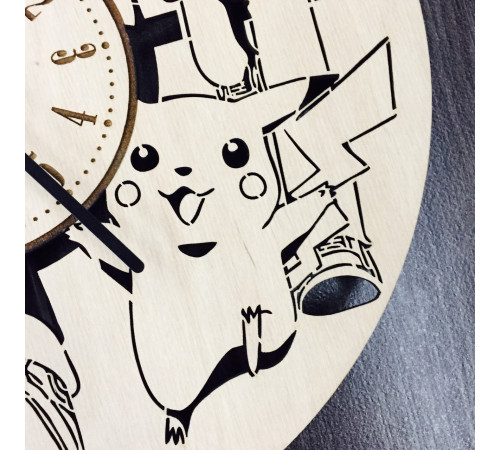 Wall clock with a fun Pokemon design