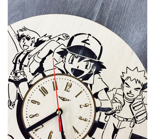 Wall clock with a fun Pokemon design