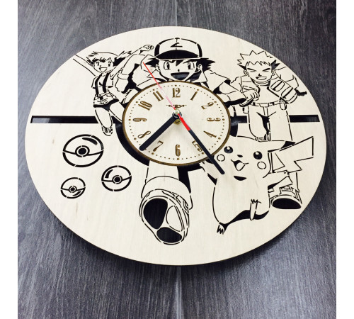 Wall clock with a fun Pokemon design