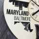 Zegar ścienny wewnętrzny "Maryland, Baltimore"