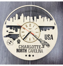 Charlotte, North Carolina Interior Wall Clock