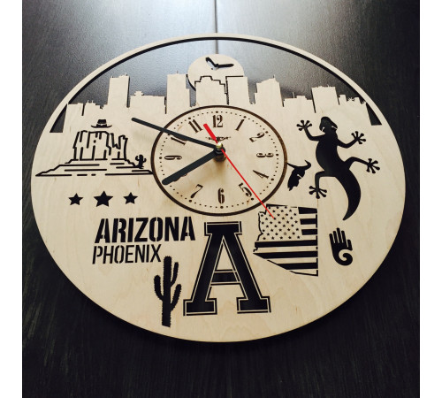Designerski zegar ścienny "Phoenix, Arizona"