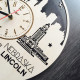 Designerski zegar ścienny „Lincoln, Nebraska”