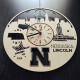 Designerski zegar ścienny „Lincoln, Nebraska”