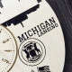 Designerski zegar ścienny „Lansing, Michigan”