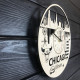 Designerski zegar ścienny „Chicago, Illinois”