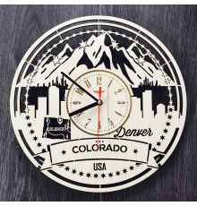 Duży zegar ścienny „Denver, Kolorado”