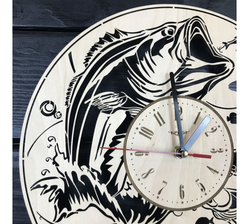 Designerski okrągły zegarek "Fisherman"
