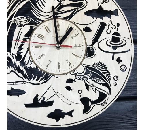 Designerski okrągły zegarek "Fisherman"