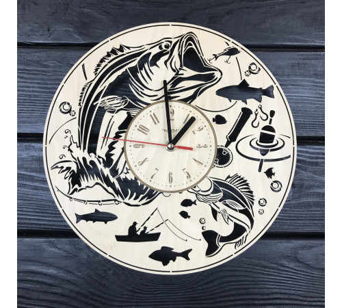 Designerski okrągły zegarek "Fisherman"