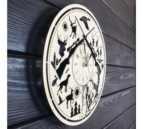 Designerski okrągły zegarek "Hunting"