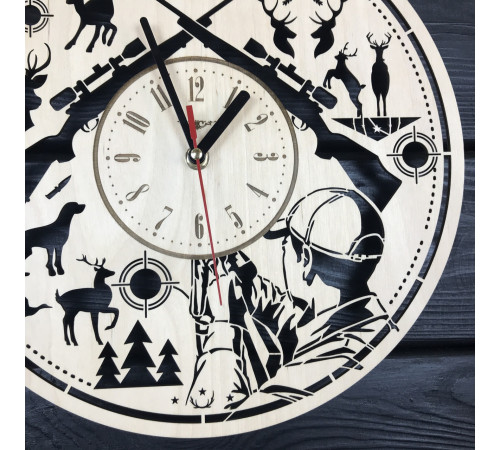 Designerski okrągły zegarek "Hunting"
