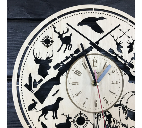 Designerski okrągły zegarek "Hunting"