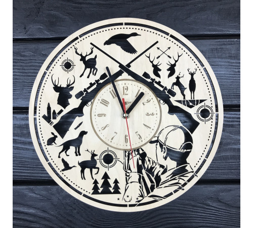Designerski okrągły zegarek "Hunting"