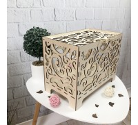 Wedding wooden chest for money