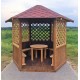 Альтанка шестигранна дерев'яна 5,8 м2 від виробника Wood Gazebo 009