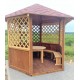 Альтанка шестигранна дерев'яна 5,8 м2 від виробника Wood Gazebo 009