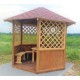 Альтанка шестигранна дерев'яна 5,8 м2 від виробника Wood Gazebo 009