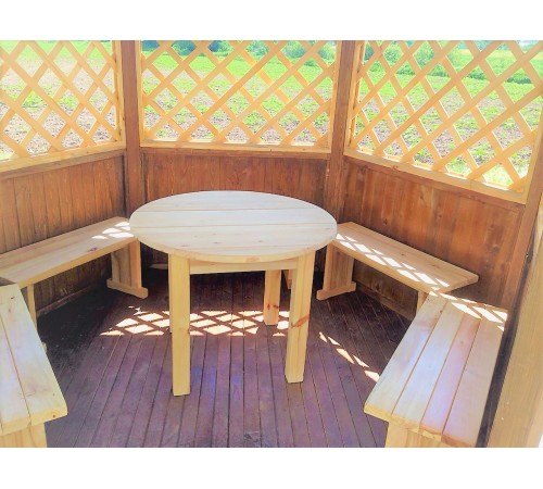 Альтанка шестигранна дерев'яна 5,8 м2 від виробника Wood Gazebo 009 Альтанка шестигранна дерев'яна 5,8 м2 від виробника Wood Gazebo 009