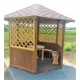 Альтанка шестигранна дерев'яна 5,8 м2 від виробника Wood Gazebo 009