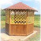 Альтанка шестигранна дерев'яна 5,8 м2 від виробника Wood Gazebo 009
